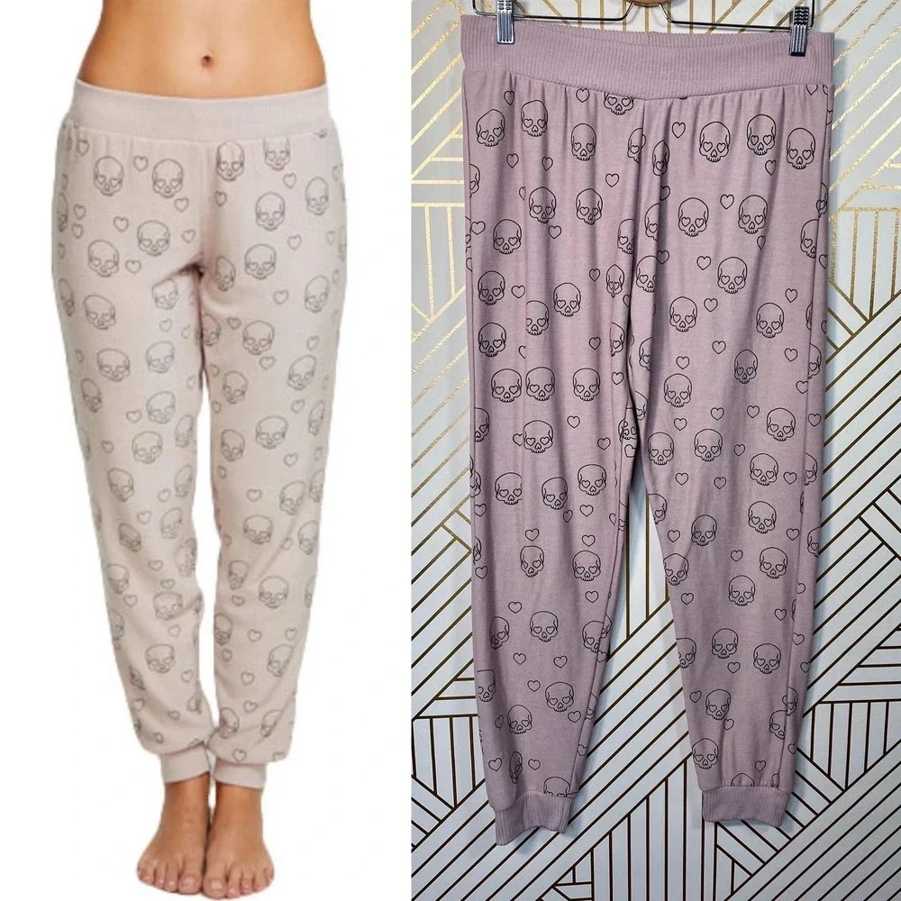 Chaser Little‎ Skulls Cozy Knit Slouchy Jogger Pant